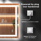 24X32 LED Bathroom Mirror with Lights, Anti-Fog, Dimmable, Backlit + Front Lit, Smart Bathroom Vanity Mirror, Memory Function, Shatterproof, Tempered Glass (Horizontal/Vertical)