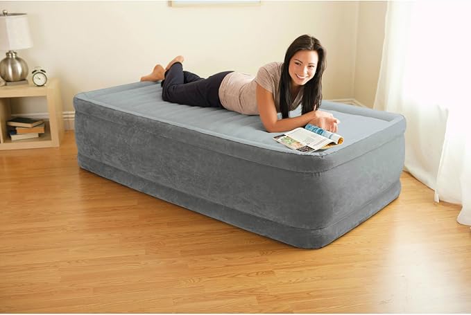 Intex Comfort Plush Elevated Dura-Beam Airbed with Built-in Electric Pump