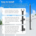6 Pack 5Ft String Light Poles,Outside String Lights,Outdoor Light Poles,Metal Poles Stand for Patio,Backyard,Deck