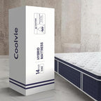 Coolvie Twin Mattress in a Box, Gel Memory Foam Mattress 14 Inch Euro Top Medium Plush Twin Size for Cloud-Like Sleep, Individual Pocket Springs with CertiPUR-US Certified Foam for Pressure Relief