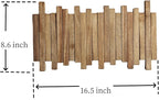 Natural Wood Wall Mounted Piano Coat Rack| Coat Rack Wall Mount| Flip Down Wall Hook Rack 5 Hooks| Entryway Wall Art Hook,Made of Acacia Wood (Wood Wax Oil staining Light Brown).