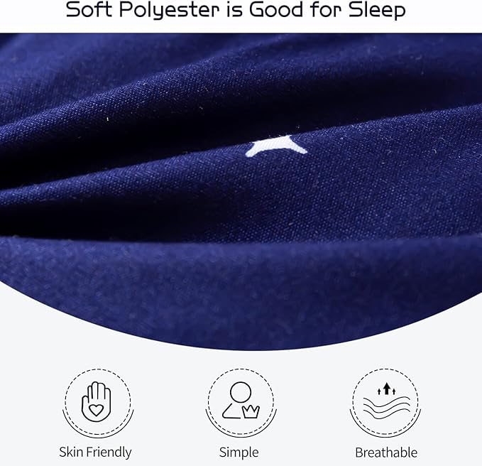 MAXYOYO Navy Space Adventure Futon Mattress, Padded Japanese Floor Mattress Quilted Bed Mattress Topper, Extra Thick Folding Sleeping Pad Breathable Floor Lounger Guest Bed for Camping Couch, Queen