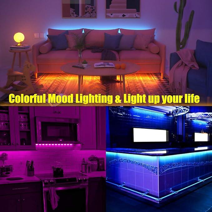 Tv Led Backlight, Maylit 8.2ft Led Strip Lights for 40-60in Tv, USB Powered Tv Lights kit with Remote, RGB Bias Lighting for Room Decor