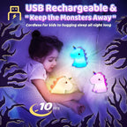 Unicorn Toys, Night Light for Kids Night Light,16 Colors+Silicone+Dimmable+12 Hours Use Nightlight for Kids Room,Unicorn Toys for Girls Age 4-6, Christmas Gifts for Baby,Adults,Toddler Girl Room Decor