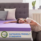 SINWEEK 4 Inch Gel Memory Foam Mattress Topper Ventilated Soft Pressure Relieve Mattress Pad, Breathable Bed Topper, CertiPUR-US Certified, Full Size