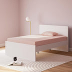 Signature Design by Ashley Full Size iKidz 7 Inch Firm Gel Memory Foam Mattress with Stretch Knit Cover & Pillow Included, Pink Coral, Fiberglass Free, Mattress in A Box