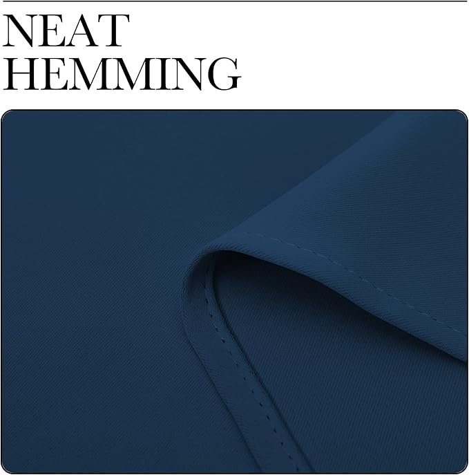 NICETOWN Bedroom Curtain Panels Blackout Draperies, Thermal Insulated Solid Grommet Blackout Curtains/Drapes (Moroccan Blue, 1 Pair, 55 by 68-inch)