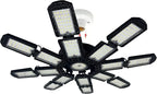 LED Garage Light,Super Bright Screw in E26/E27 Ceiling Shop Work Lamp, 350W 35000 Lumen Deformable Basement Bulb Fixture with 16+1 Adjustable Panels, Lighting for Workshop, Attic