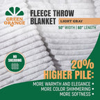 GO Premium Plush Soft Throw Blanket for Couch - Light Gray Fleece Blanket for Living Room, Bedroom, Home Decor - Small Couch Blanket for Men, Women (50x60 Inches)