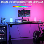 Touch Bedside Table Lamp, [Sleek Design & RGB Mode] 3 Way Dimmable Small Lamp for Bedroom, LED Lamp with Warm White Lights, Multi-Color Smart Nightstand Lamp for for Living Room Home Gifts