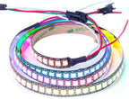BTF-LIGHTING WS2812B RGB ECO LED Strip, Chasing Effects 5050SMD Individually Addressable 3.3FT 144(2X72) Pixels/m Flexible Dream Color IP30 for Bedroom DIY Projects DC5V (No Adapter or Controller)
