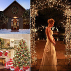 Christmas Lights, Battery Operated String Lights 18ft 50 LED 8 Modes with Timer for Christmas Tree Wreath Party Home Indoor Outdoor Decor, Waterproof, Warm White, 2 Pack