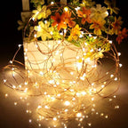 Led Fairy Lights Battery Operated, 4 Packs Mini Battery Powered Copper Wire Starry Fairy Lights for Bedroom, Christmas, Parties, Wedding, Centerpiece, Decoration (5m/16ft Warm White)