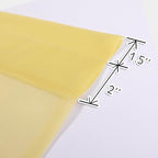 OVZME Mustard Yellow Sheer Curtains 45 Inches Long 2 Panels, Light Filtering Sheer Curtains for Bedroom, Elegant Airy Draperies for Living Room Nursery Room, Dual Rod Pocket, Each 42Wx 45L