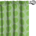 Ambesonne Lime Green Window Curtains Pack of 2, Simplistic Formless Geometric Shapes in Different Shades Theme, Lightweight Set with Rod Pocket, 4 Panels of - 28" x 95", Green