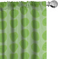 Ambesonne Lime Green Window Curtains, Simplistic Formless Geometric Shapes in Different Shades Theme, Lightweight Decor 2-Panel Set with Rod Pocket, Pair of - 28" x 84", Green
