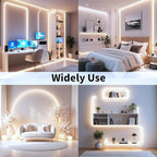 iNextStation Warm White LED Strip Light, 16.4ft 5M 2835 SMD 300 LEDs 12V Flexible Cuttable LED Tape Light for Bedroom Kitchen Cabinet Wardrobe TV (Power Adapter Included)