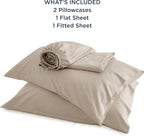 Bedsure Full Size Bed Sheets, Cooling Sheets, Rayon Derived from Bamboo, Breathable & Soft, Deep Pocket Up to 16 Inches, Hotel Luxury Silky Bedding for Hot Sleepers, Simply Taupe