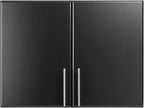 Prepac Elite 32 in. 2-Door Engineered Wood Stackable Wall Cabinet in Black