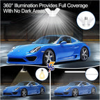 2Pack LED Garage Ceiling Lights, 4 Adjustable Panels, 5000Lumen, E26 6500K Daylight Shop Lights for Garage, Kitchen, Indoor, Attic