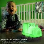 Night Light Kids with Cute Train Design Children's Room LED Bedside Lamp with Changeable RGB Colors Rechargeable Night Light Compatible with Touch Control & Remote Control - Train