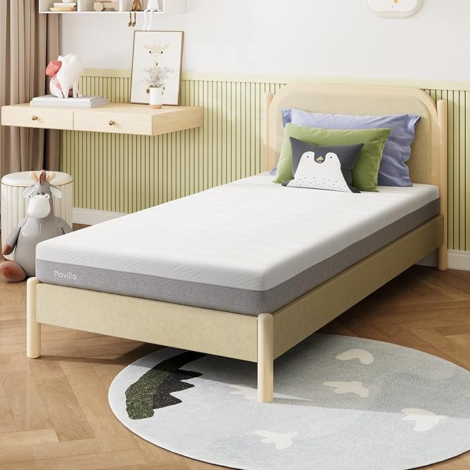 Novilla Twin Mattress 6 Inch, Gel Twin Memory Foam Mattressess in a Box for Supportive & Pressure Relief & Cooling Night Sleep, CertiPUR-US Certified