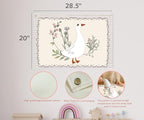 Silly Goose Nursery Rectangular Canvas Banner-Boho Flag Wall Sign Decor for Girls Toddler Kids, Baby Room Above Crib Bedroom Playroom Reading Room Decor-Baby Shower Birthday Christmas Gift