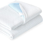 Subrtex 4 Inch Mattress Topper Cover (Only Cover) Mattress Topper Protector Bedding Rayon Made from Bamboo Removable Mattress Encasement with Zippers, Full