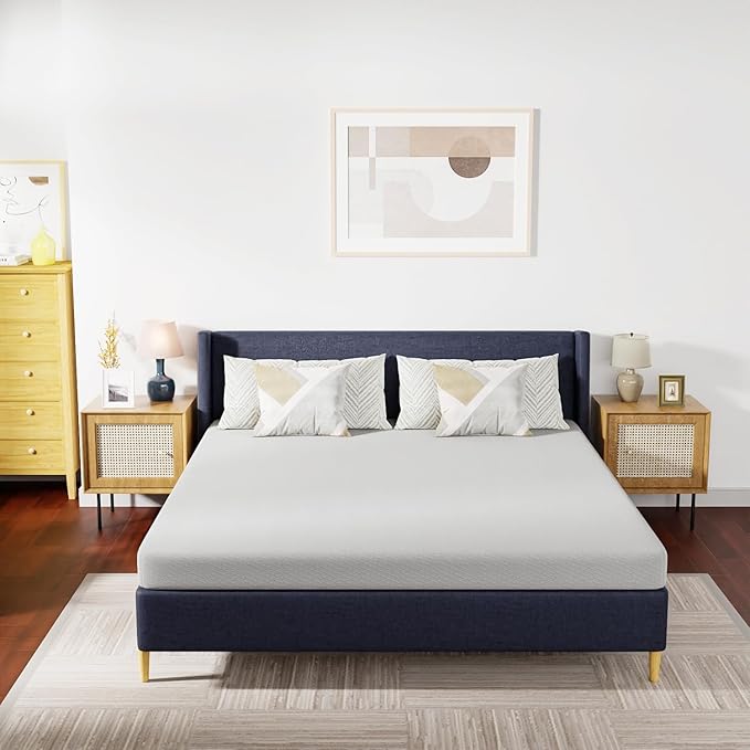 PayLessHere 5 Inch Gel Memory Foam Mattress Fiberglass Free/CertiPUR-US Certified/Bed-in-a-Box/Cool Sleep & Comfy Support,California King