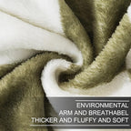 Checkered King Size Blanket,Premium Lightweight Anti-Static 90x108 Inches Sage Green Throw Blankets for King Calking Bed,Couch, Sofa, Chair, Camping, Picnic,Sage Green