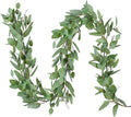 DearHouse 5.5ft Seeded Eucalyptus Garland, Artificial Vines Faux Eucalyptus Leaves Table Garland Artificial Greenery Wedding Backdrop Arch Wall Decor