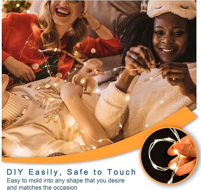 Warm White Fairy Lights Battery Operated, 7ft Mini Lights for Mason Jar, 12-Pack 20 Small LED String Lights for Crafts Bedroom Wedding Party Table Bottle Christmas Firefly Fairy Decoration