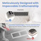 2x10 Inches 4 Pack Heavy Duty Walkable Floor Register - Easy Adjust Air Supply Lever Decorative Floor Vent Covers, Boston Design Vent Covers for Home - Satin Nickel