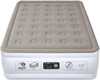 YENING Full Size Air Mattress with Built in Pump Raised Double Blow up Bed Inflatable Camping Airbed Electric 18 Inch Tall Grey