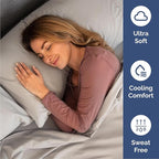Queen Size 4 Piece Sheet Set - Comfy Breathable & Cooling Bed Sheets Set - Hotel Luxury Bedding for Women, Men, Kids, Teens, Boys & Girls - Deep Pockets, Soft and Wrinkle Free - Oeko-Tex - Light Grey