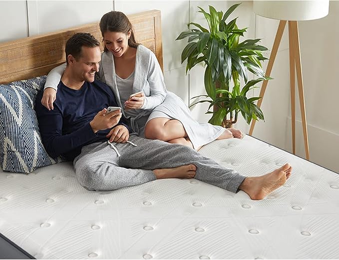 Coolvie Twin XL Mattress 10 Inch Twin XL Hybrid Mattress, Low Motion Transfer & Breathable Bed Mttresses in A Box, Built in Pocketed Coils and Gel Memory Foam Layer, Avaliable in Adjustable Bed