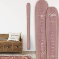 Headwaters Studio Personalized Ski Growth Chart - Wooden Growth Chart for Kids Room & Home Decor, Ski-Themed Wall Decor, Personalized Wooden Ski Ruler Maple - 58"" x 4.5""