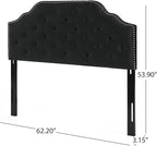 Christopher Knight Home Silas Velvet Headboard, Queen / Full, Black / Black