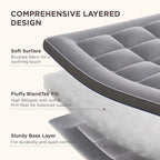Bedsure Full Size Mattress Topper - Pillow Top Mattress Pad Cover with Deep Pocket Fits up to 21 Inches, Plush Soft Bed Topper for Back Pain Relief, Overfilled with Down Alternative Filling, Grey