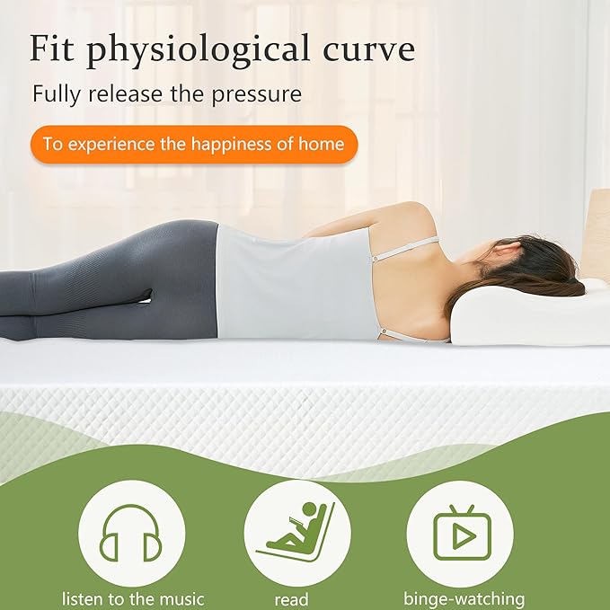 BestMassage | 12 Inch King Mattress | Gel Memory Foam | Medium Firm Feel | White | Bed in a Box, CertiPUR-US Certified | Pressure Relief, Cooling Ventilated Foam | Breathable Knit Cover