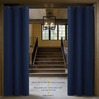 NICETOWN Doorway Curtain Room Divider Drape Screen Partitions, Vertical Blind for Sling Door, Blackout Window Curtains Privacy Blind for Patio (Navy, 1 Panel, 10ft Tall x 5ft Wide)