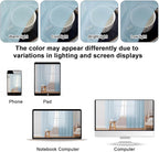 OWENIE Sky Blue Sheer Curtains 90 Inches Long for Bedroom Living Room 2 Panels Set, Light Filtering Voile Light Blue Sheer Curtain, Airy Rod Pocket Farmhouse Curtains, 42Wx90L, Sky Blue