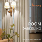 Lazzzy Velvet Blackout Curtains Thermal Insulated Room Window Drapes Super Soft Luxury Curtains for Living Room Bedroom Rod Pocket 2 Panels, Beige, 52" W x 63" L