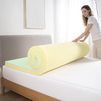 ZINUS 4 Inch Green Tea Memory Foam Mattress Topper, Pressure-Relieving Layers, CertiPUR-US Certified, Twin