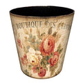 10L Wastebasket Retro Decorative Trash Can Waterproof PU Leather Wastebasket Without Lid for Kitchen, Office, Living Room, Bedroom