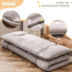 MAXYOYO Grey Constellation Japanese Floor Futon Mattress, Tatami Floor Mat Portable Camping Mattress Kids Sleeping Pad Foldable Rolling Up Floor Lounger Couch Bed with Mattress Protector, Twin