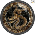 4 Pack Cabinet Knobs Taditional Golden Dragon Drawer Pulls Crystal Glass Round Knobs Handles for Dressers Drawer Bathroom Kitchen Cupboards Wardrobes Hardware Furniture Knobs
