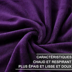 HOZY Soft Blanket Twin Size Fleece Warm Fuzzy Throw Blankets for The Bed Sofa Lightweight 350GSM Purple 66"*90"