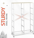 WLIVE Tall Dresser for Bedroom with 10 Drawers, Chest of Drawers, Dressers Bedroom Furniture, Storage Organizer Unit with Fabric Bins for Closet, Hallway, Living Room, Entryway, Light Grey