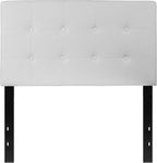 Flash Furniture Lennox Tufted Upholstered Twin Size Headboard in White Vinyl
